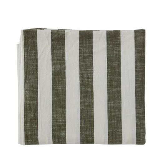 OYOY Striped Tablecloth 260x140 Olive