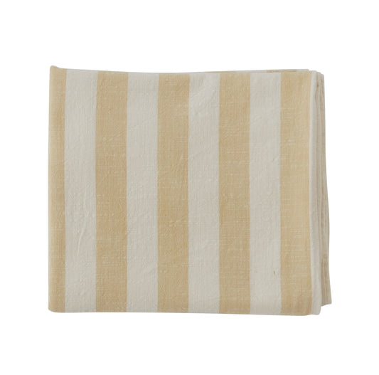 OYOY Striped Tablecloth 200x140 Vanilla