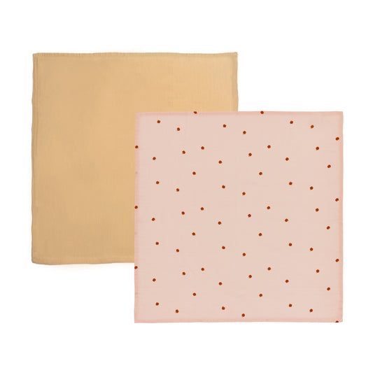 OYOY Yummy Muslin 2pcs rose-fudge