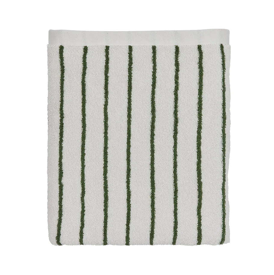 OYOY Raita Organic Cotton Hand Towel Offwhite-Green