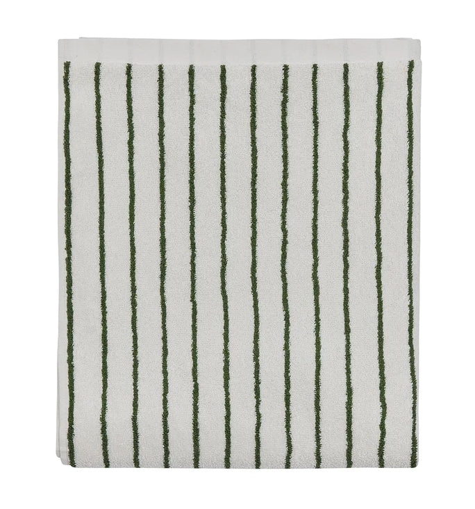 OYOY Raita Organic Cotton Bath Towel Offwhite-Green