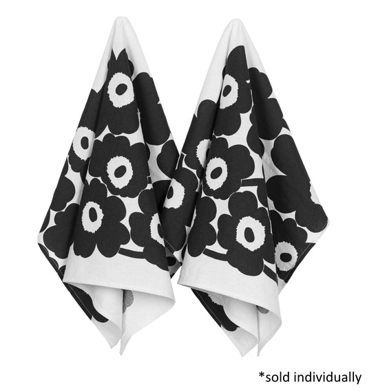 Marimekko Unikko Tea Towel Black-White