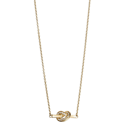 Love Knot & Stars Necklace Gold