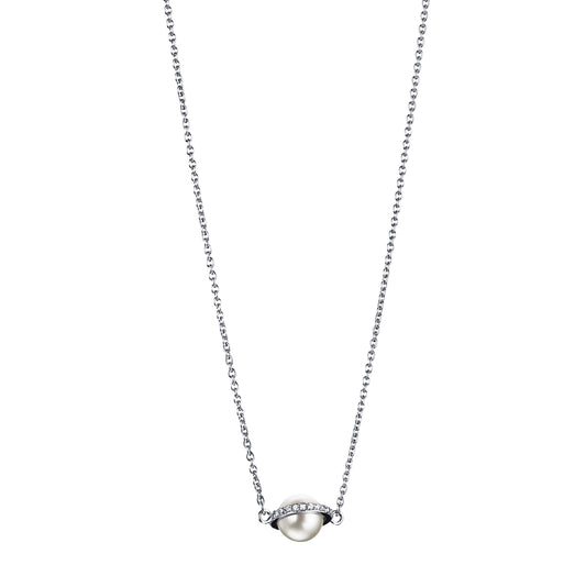 Day Pearl & Stars Necklace White Gold