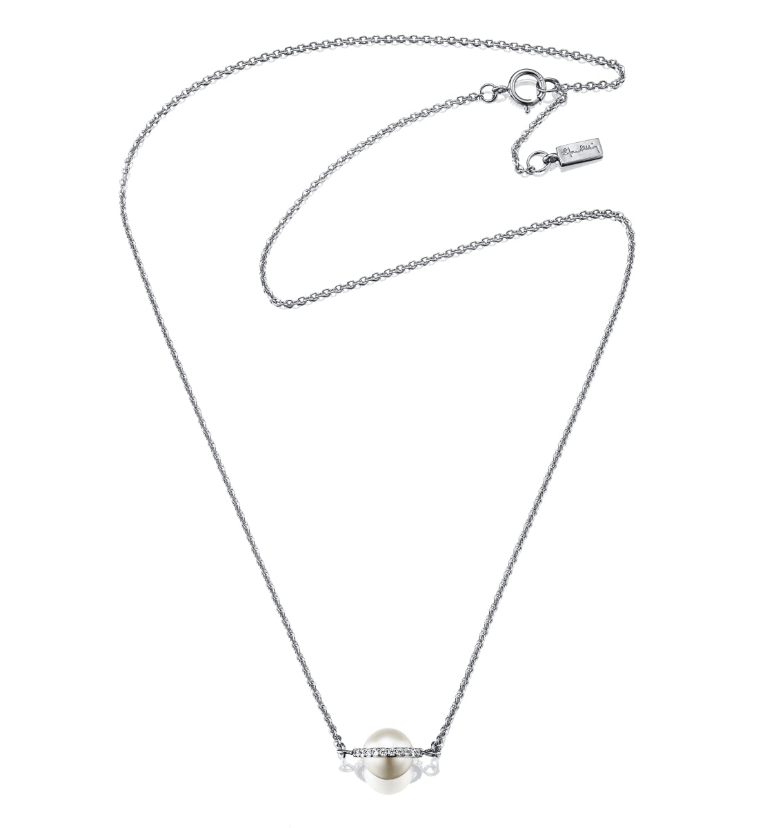 Day Pearl & Stars Necklace White Gold