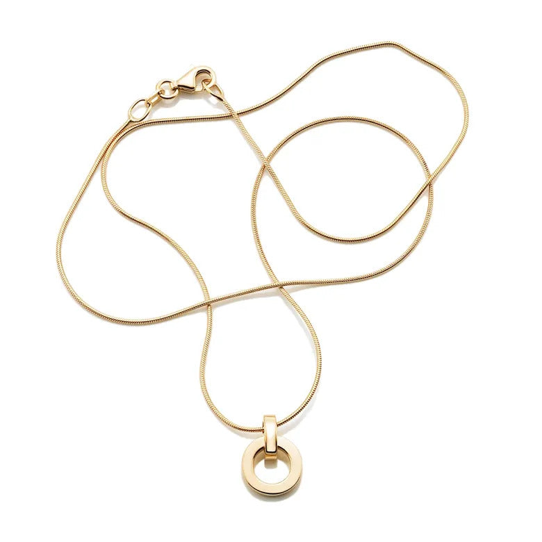 Ring Around Pendant Necklace Gold