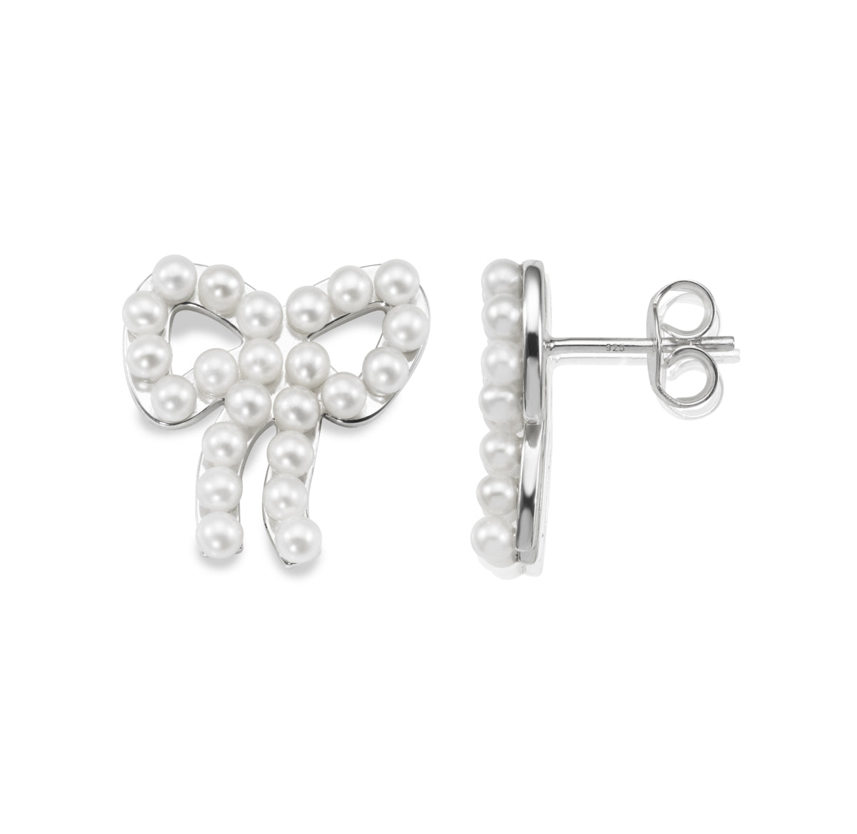 Mini Pearls Bow Earrings