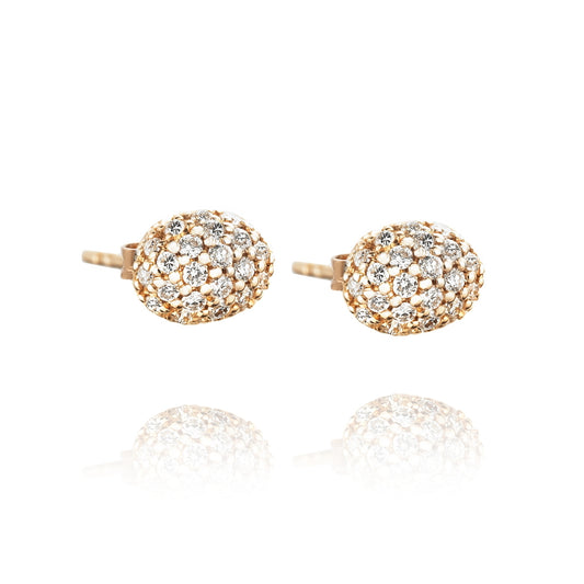Love Bead Earrings Diamonds Gold