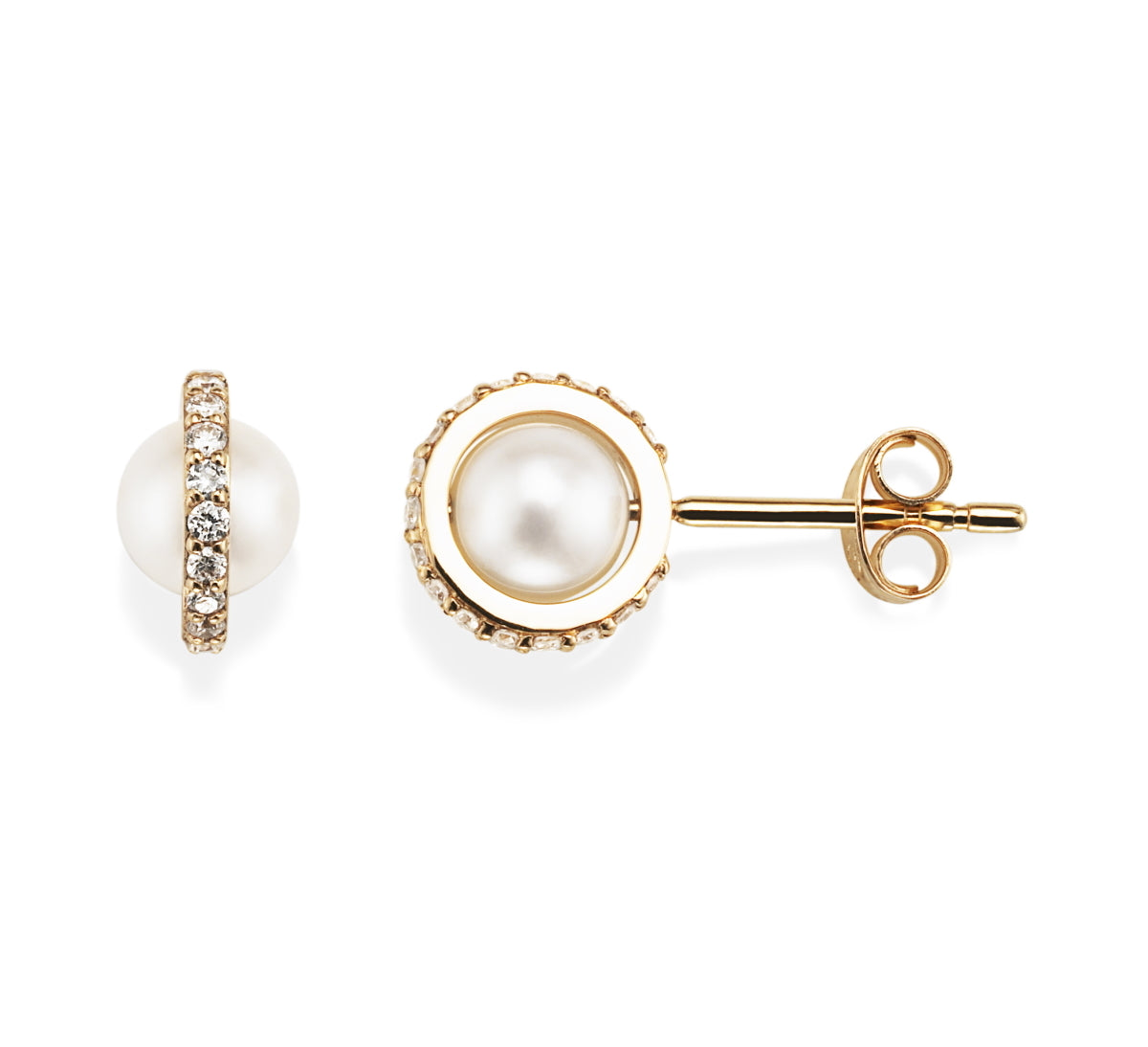 Little Day Pearl & Stars Studs Gold