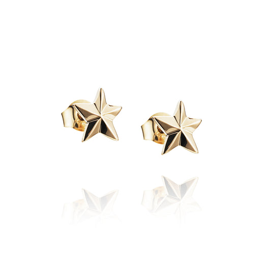 Catch A Falling Star Earrings Gold