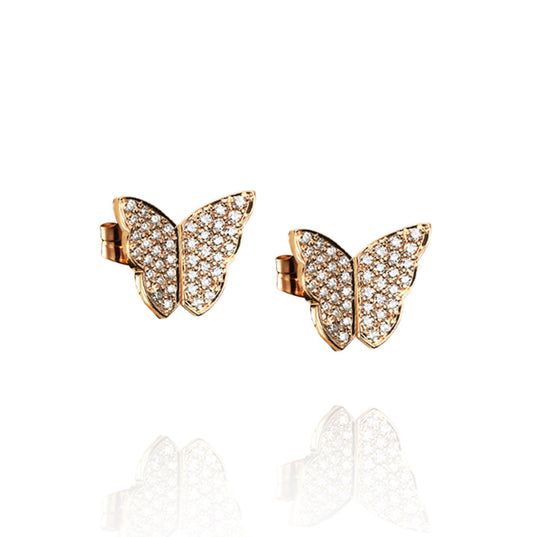 Little Miss Butterfly & Stars Earrings Gold