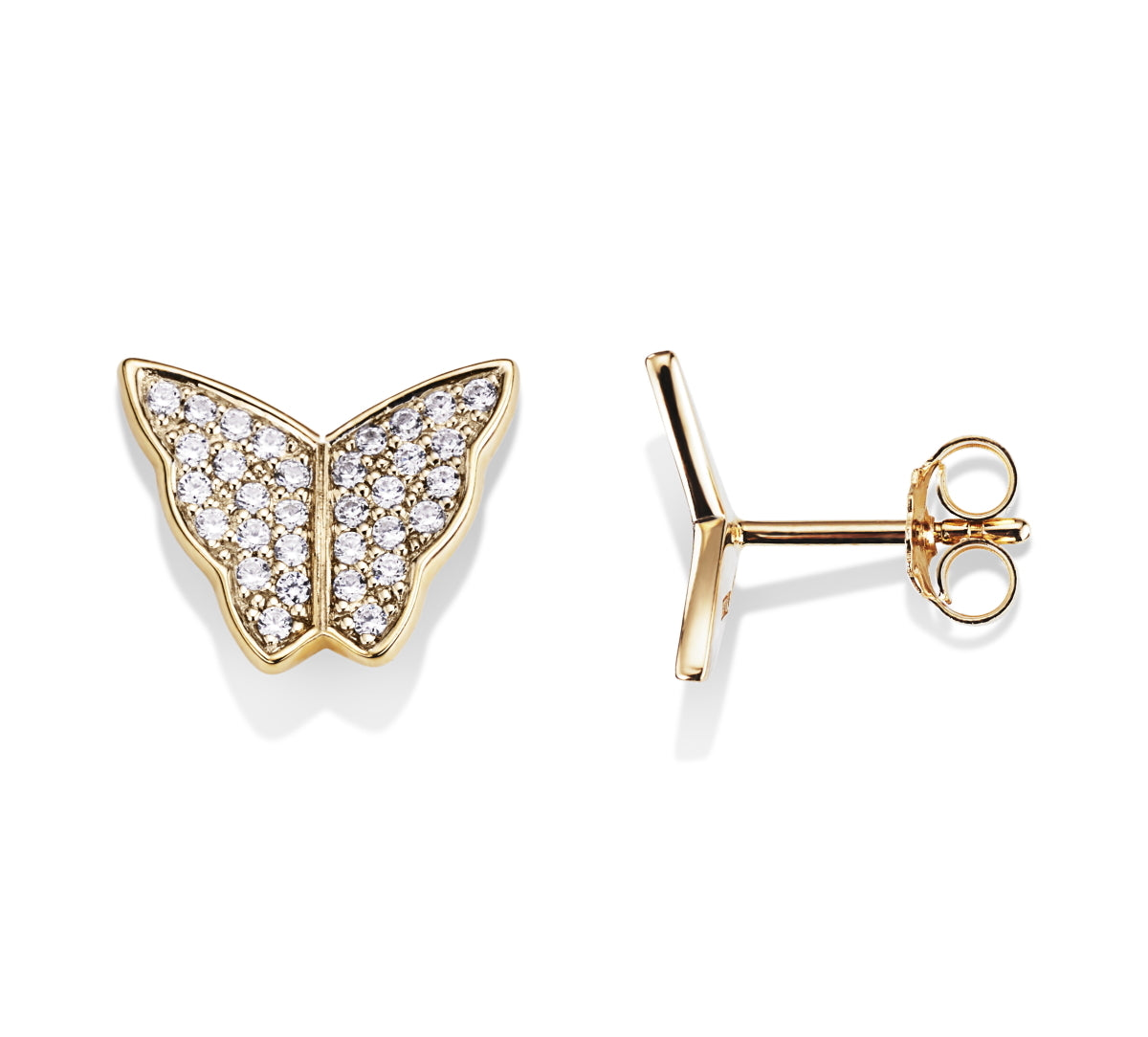 Little Miss Butterfly & Stars Earrings Gold