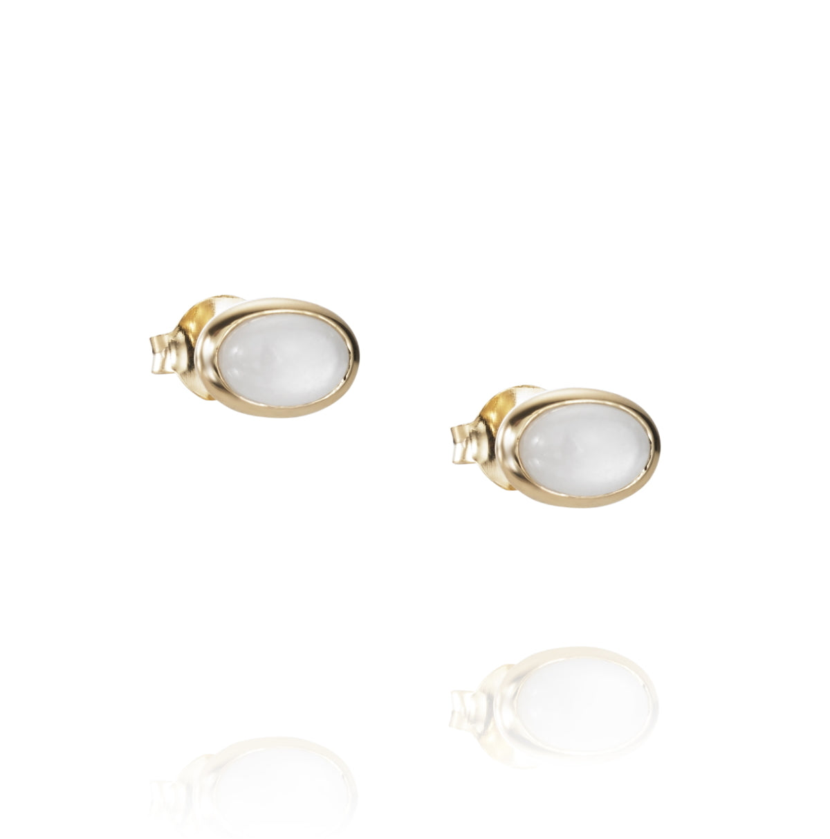 Love Bead Earrings Moonstone Gold