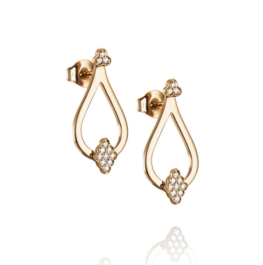 Little Dew Drops & Stars Earrings Gold