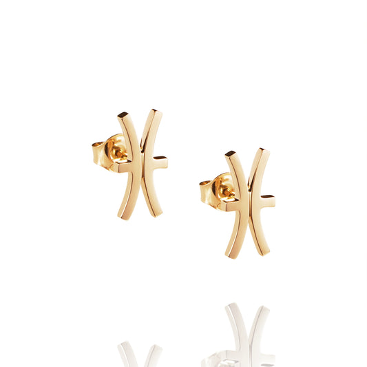 Double Trouble Earrings Gold