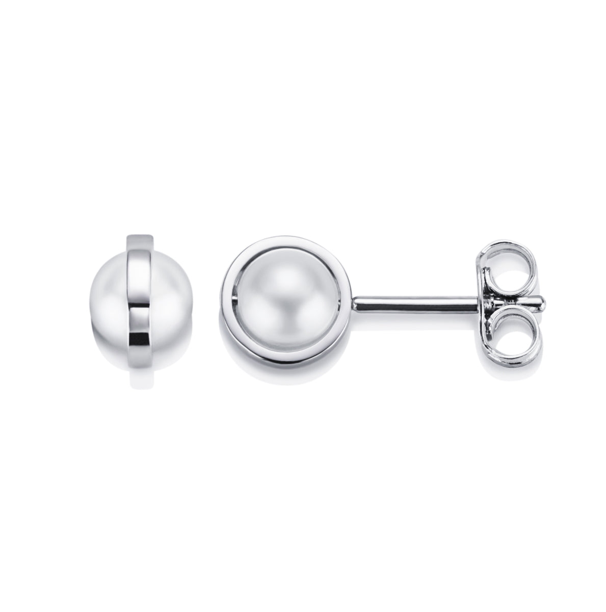Little Day Pearl Studs White Gold