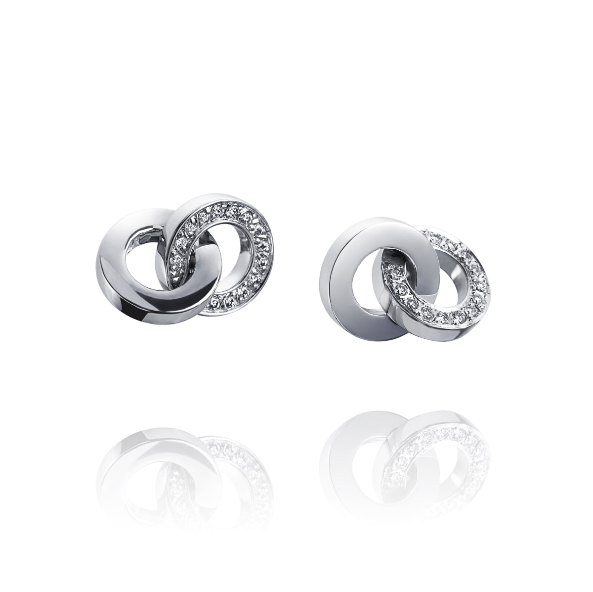 You & Me Earrings White Gold