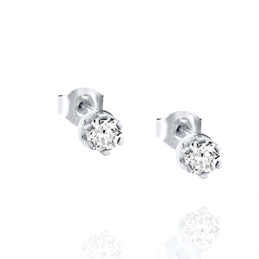 Crown & Stars Earrings White Gold 0.60ctw